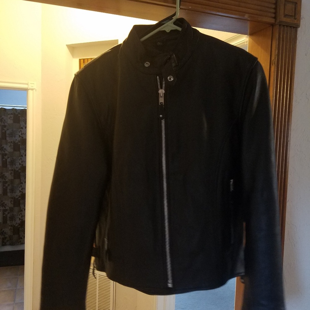 Leather riding jacket
